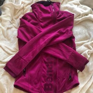 Purple bench sweater